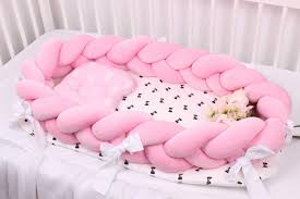 Pink Baby Nest Braided Crib Bumpers Babynest Co Sleeper Baby Girl Crib Bedding Baby Cocoon Baby Shower Gift Baby Bedding Newborn Baby Gift Ropa De Cama Para Cuna Ropa De Cama