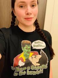 Excited about new birthday gift shirt