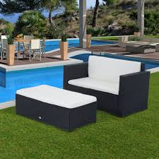 1 Material Metall Pe Rattan Polyester Kissen 2 Doppelsofamass Ca 123 X 65 X 72 Cm Bxtxh 3 Hockermass Ca Outdoor Dekorationen Gartenmobel Aussenmobel