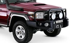 The landcruiser 79 series has a 3500kg maximum braked towing capacity (with a maximum 350kg on the towball). Toyota Land Cruiser 70 Series Gxl Steel Bull Bar Jul 2009 Onwards Pzq29 60390