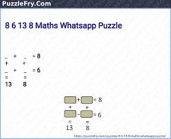 Everything you need to know about the world's most popular messaging app, from the basics to advanced features. 8 6 13 8 Maths Whatsapp Puzzle Brain Teasers And Puzzles Facebook