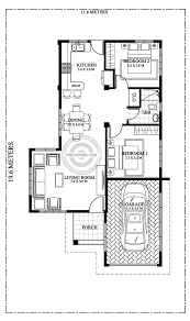 2 Bedroom House Floor Plan One Storey House Three Bedroom House Plan Bedroom House Plans