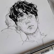 Nele Jae On Instagram I Had To Draw This He Looks So Good Jimin Jiminfanart Bts Btsfanart Btsart Art Drawings Art Sketches