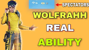 In this special royale, players can be. Wolfrahh Character Ability In Free Fire Wolfrahh Ability Test Free Fire Free Fire Wolfrahh Skill Youtube