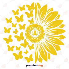 Check spelling or type a new query. Half Sunflower Half Butterfly Svg Cut File Premium Svg