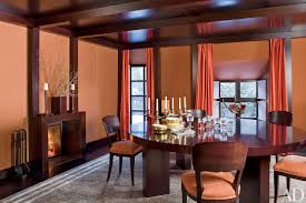 Interior decorating schemes with orange work well for home interiors when an orange accent wall is paired with another decorative accent in orange. 31 Gorgeous Rooms Featuring Warm Colors Architectural Digest