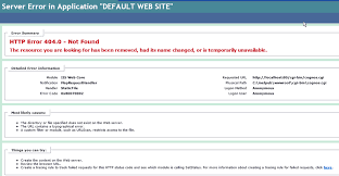 Server Error in Application "DEFAULT WEB SITE" ... HTTP Error 404.0 - Not  Found" or "This program cannot display the webpage" when running Standard  Reports