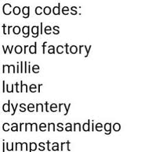They aren't released at regular times, though, so keep an eye on our list if you don't want to miss any new ones. Cog Codes Beeswarmsimulator