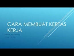 Check spelling or type a new query. Cara Membuat Kertas Kerja Di Microsoft Excel Youtube