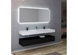 Il participe complètement à la décoration de cette pièce. Meuble De Salle De Bain Double Vasque 160 Cm Meuble Double Vasque 160 Cm Avellino Salledebain Online