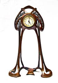 Small Table Clock Copper Art Nouveau Antique House H Small Table Clock Art Nouveau Interior Art Nouveau Antiques Art Nouveau Furniture