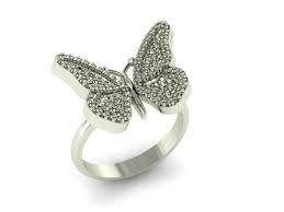 Download 3d Printable Model Butterfly Ring Wedding Cgtrader