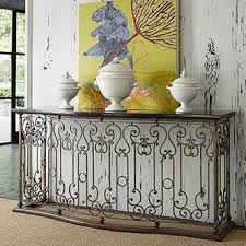 Ambella Home Collection Vanderbilt Console Table In 2020 Wrought Iron Console Table Iron Console Table Rustic Furniture