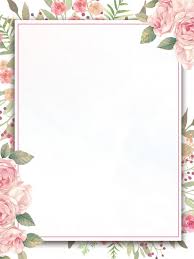 Design De Fundo De Convite De Fronteira De Flores Pintadas Flower Background Wallpaper Flower Painting Floral Border Design