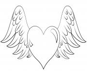 37+ heart with wings coloring pages for printing and coloring. Heart Coloring Pages Printable