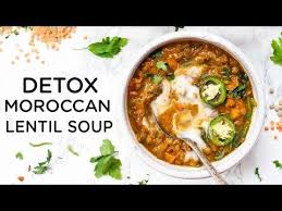 Easy Detox Lentil Soup Healthy Vegan Dinner Idea Youtube Healthy Vegan Dinner Vegan Dinners Moroccan Lentil Soup
