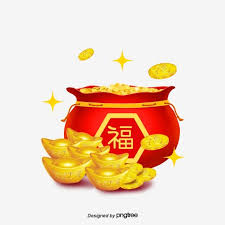 Simple Golden Yuanbaofu Bag Traditional Chinese New Year Elements Traditional Chinese Style Riches And Honour Spring Festival Png Transparent Clipart Image A Chinese New Year Chinese New Year Crafts For Kids