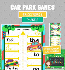 Jolly phonics tricky words group 2: Phase 2 Tricky Words Car Park Game Mrs Mactivity