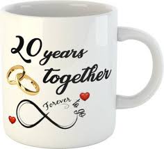 5 out of 5 stars. Clovez Wedding Anniversary Gift For Him And Her 20th Year Relationship Mug 20 Years Of Love