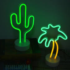 Fashion colorful neon led neon sign light decorations kids room night lamp. Usb Led Neon Night Light Flamingo Cactus Pattern Table Lamp Home Bedroom Decoration Bedside Lamp Child Gift Aa Battery Powered Led Night Lights Aliexpress