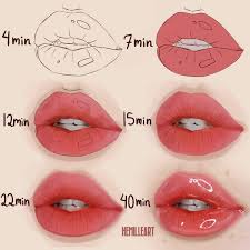 Painting Digital Art Tutorial Easy Drawings Lips Drawing