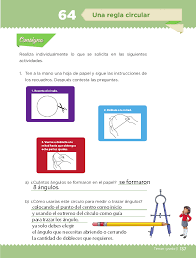 Descargar el libro me divierto y aprendo de montenegro para niños de quinto grado, cuaderno de trabajo 5 contestado. Una Regla Circular Bloque Iv Leccion 64 Apoyo Primaria