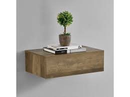 L'étagère murale design est un meuble de rangement horizontal ou vertical, fermé ou ouvert, en bois naturel ou en métal blanc. En Casa Etagere Murale Pour Chambre A Coucher Avec 1 Tiroir Bois 46x30x15cm Vente De Etagere Conforama