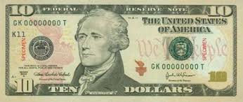 Alexander Hamilton On Money 10 Ten Dollar Bill 10 Dollar Bill Dollar Bill Us Dollars