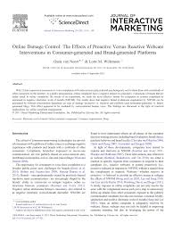 Mcu processing and smt manufacture technology 2. Pdf Online Damage Control The Effects Of Proactive Versus Reactive Webcare Interventions In Consumer Generated And Brand Generated Platforms