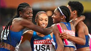 Relay members were jerome young, antionio. United States Women Dominate The World In 4x400m Relay