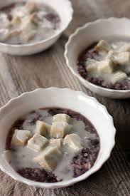 Taro Sticky Rice With Coconut Cream Ang Sarap Recipe Asian Desserts Desserts Food
