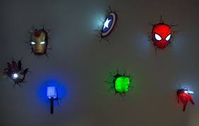 Decorate Walls Of Your Kid S Room With Cool 3d Marvel Superhero Nightlights Homecrux Marvel Bedroom Marvel Room Superhero Room