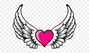 Drawing a heart & detailed wings. Draw A Heart With Wings Free Transparent Png Clipart Images Download