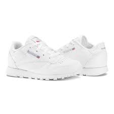 All white classic leather sneakers pair perfectly with the kitsune x reebok collection featuring vintage baseball tees and more. Reebok Classic Leather Infant Toddler Weiss Reebok Deutschland