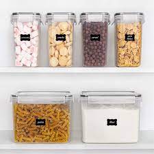 Is #5 plastic safe for food storage? Prep Savour Airtight Food Storage Containers 6 Pieces Plastic Bpa Free Kitchen Pantry Storage Containers For Sugar Flour And Baking Supplies Dishwasher Safe Include 24 Labels Black Wayfair