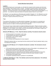 Article Review Template Proposal Format Beautiful Ideas Collection ...