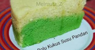 Aduk kembali semua bahan hingga merata. Kek Pandan Santan Kukus Mudah