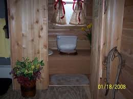 Shop gift ideas for mom. Our Indoor Outhouse With The Bench Seat Outhouse Bathroom Decor Outhouse Bathroom Bathroom Decor Colors