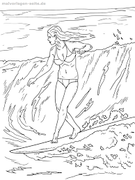 Malvorlage Surfen Welle Sport Ausmalen Ausmalbilder Malvorlagen
