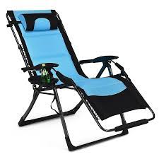 Maybe you would like to learn more about one of these? Clihome 1piece Blue Outdoor Folding Padded Zero Gravity Lounge Chair Recliner With Cup Holder In The Patio Chairs Department At Lowes Com