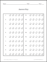 At the bottom of the page is our collection of free printable christmas trivia pdfs. Bubble Answer Sheet For 20 Questions Student Handouts