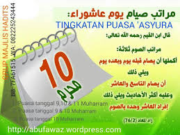 Jadi, kapan puasa tanggal 10 muharram/asyura di tahun 2016 ini? Tingkatan Puasa Asyura Yang Paling Utama Muhammad Wasitho Abu Fawaz