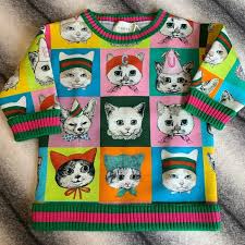 Gucci horsebit 1955 card case. Gucci Pet Prints Rainbow Square Sweatshirt In 2021 Gucci Kids Gucci Pet Calico Cat Facts