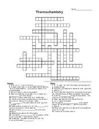 The best free online crossword is brand new, every day. Thermochemistry Crossword Puzzle And Answer Key Lezioni Di Musica Musica