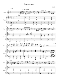Art of sound music : Intermezzo Grade 5 Violin Exam 2016 19 C3 Sheet Music For Piano Violin Solo Musescore Com