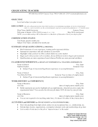 It may also be known as a teacher professional summary for resume or a teacher personal profile sample. Resume For Graduate Teacher Templates At Allbusinesstemplates Com