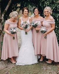 Elegant Bateau Neck Satin High Low Bridesmaid Dresses A Line Wedding Guest Party Maid Of Honor Dresses Bm0386 Wedding Bridesmaid Dresses After Six