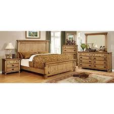 We add new designs every week. Carefree Home Furnishings Pioneer Cottage Style Weather Elm Finish Cal King Size 6 Piece Bedroom Set Buy Online In India At Desertcart In Productid 81054162