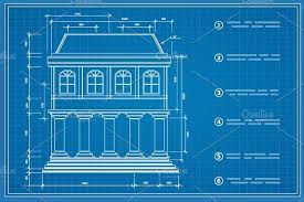 Blueprint Facility House Drawing Blueprints House Drawing Business Card Logo
