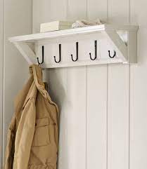 Painted Farmhouse Wall Shelf With Hooks Laundry Room Decor Diy Wall Shelf With Hooks Wall Shelves Bedroom